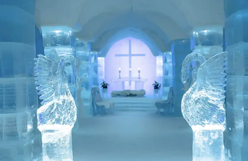 Ice hotel in Norway.